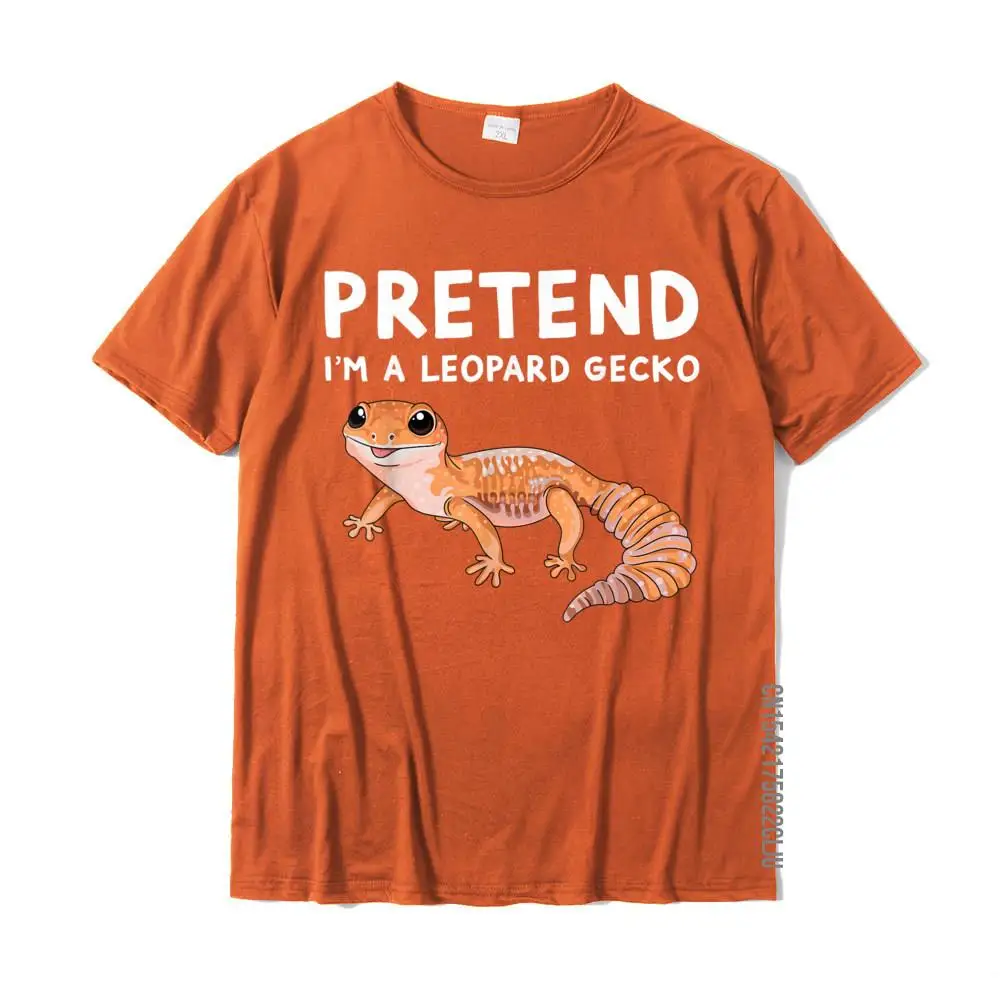Cool T Shirt New Design Short Sleeve Party 100% Cotton Round Collar Mens Tops & Tees Gift Tops T Shirt Father Day Gecko Halloween Costume Pretend I'm A Leopard Gecko T-Shirt__34818 orange