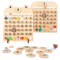 Children Wooden Calendar Early Learning Toy Cognitive Weather Holiday Record Life Memo Pendant Ins Wooden Toy For Kids Room Gift 1