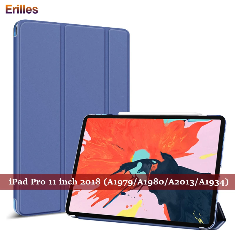 

Magnetic Pencil Holder Case For iPad Pro 11 2018 Case PU Leather Smart Cover Auto Wake for New iPad Pro 11 A1979 A1980 Case