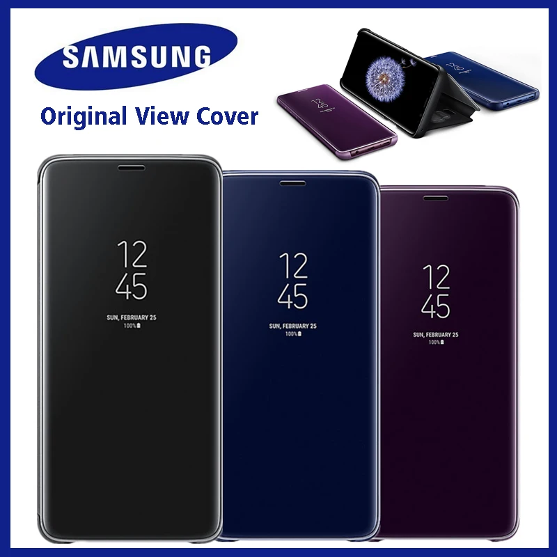 Original Samsung Mirror Smart View Flip Case For Galaxy S10/S10+/S9/S8 Plus/Note9/Note8 Phone LED Cover S-View Cases