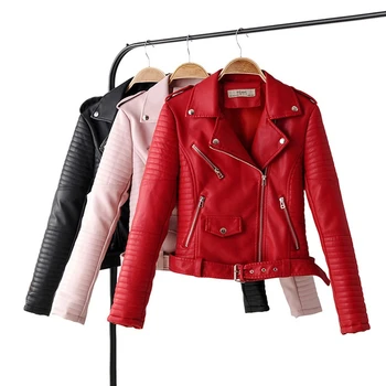 

Winter Black Faux Leather Jacket Women Biker Jacket Casual Modis Motorcycle Coat Streetwear Korean Lady PU Jacket