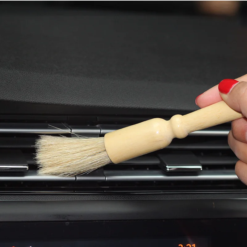 

Natural Boar Car Detailing Brush Cleaning Brushes Auto Detail Tools Dashboard Car-Styling Accessories Car-Styling Cleaning