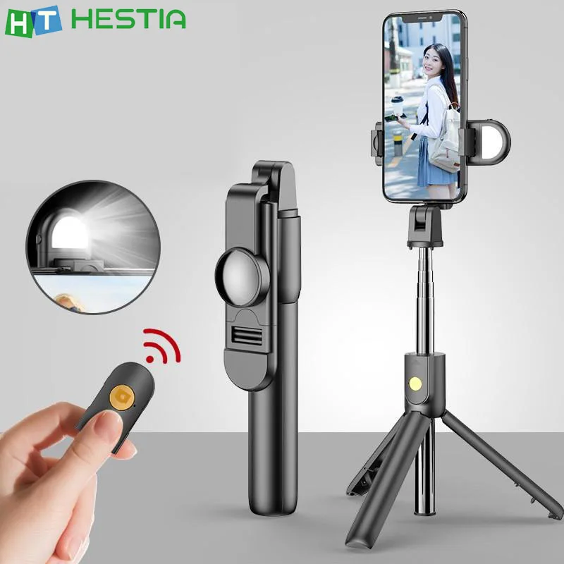 Монопод для селфи K10S с поворотом на 360 ° штатив заполняющим светом Bluetooth