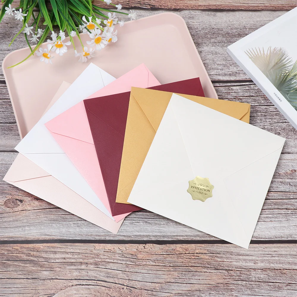 10Pcs/Lot Colorful Envelopes Paper Retro Blank Mini Paper Envelopes Wedding Party Invitation Greeting Cards Gift Square Envelope