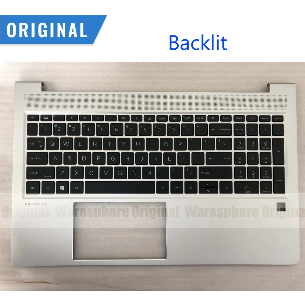 Original para hp Probook 15 450 g8 Palmrest com Teclado Retroiluminado Superior Case M21742001 Prata Novo