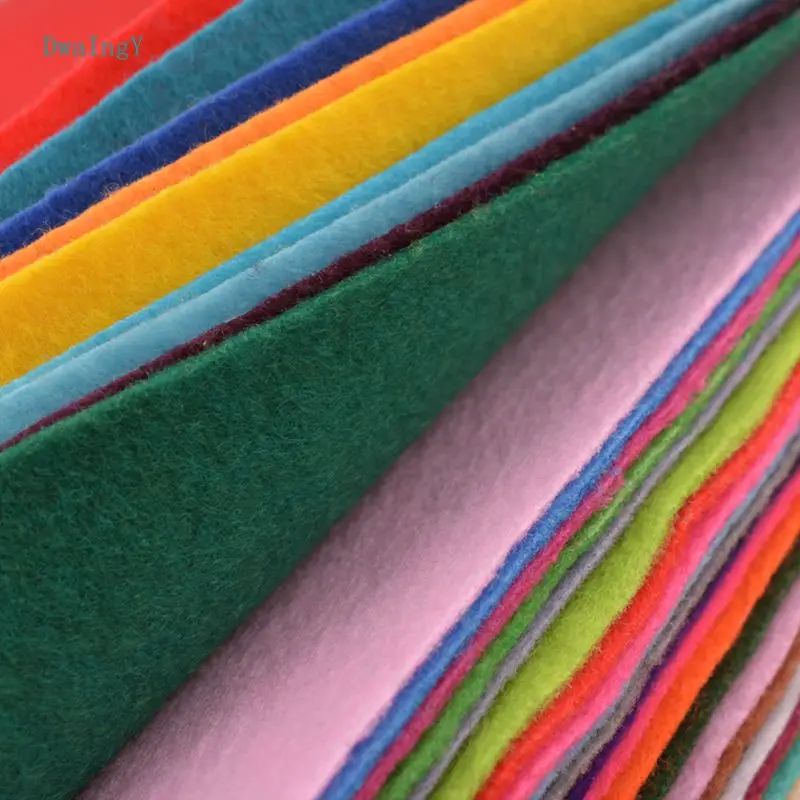40pcs/lot Non Woven Felt Fabric Polyester Soft Felt Home Decoration Pattern Bundle DIY Sewing Craft 30x30cm/pcs