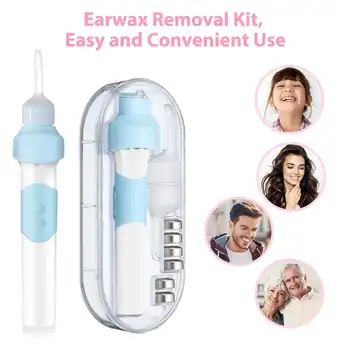 

Vacuum Ear Cleaner Machine Electronic Cleaning Ear Wax Removes Earpick Cleaner Prevent Ear-pick Clean Tools Ear Care+6 Batteries