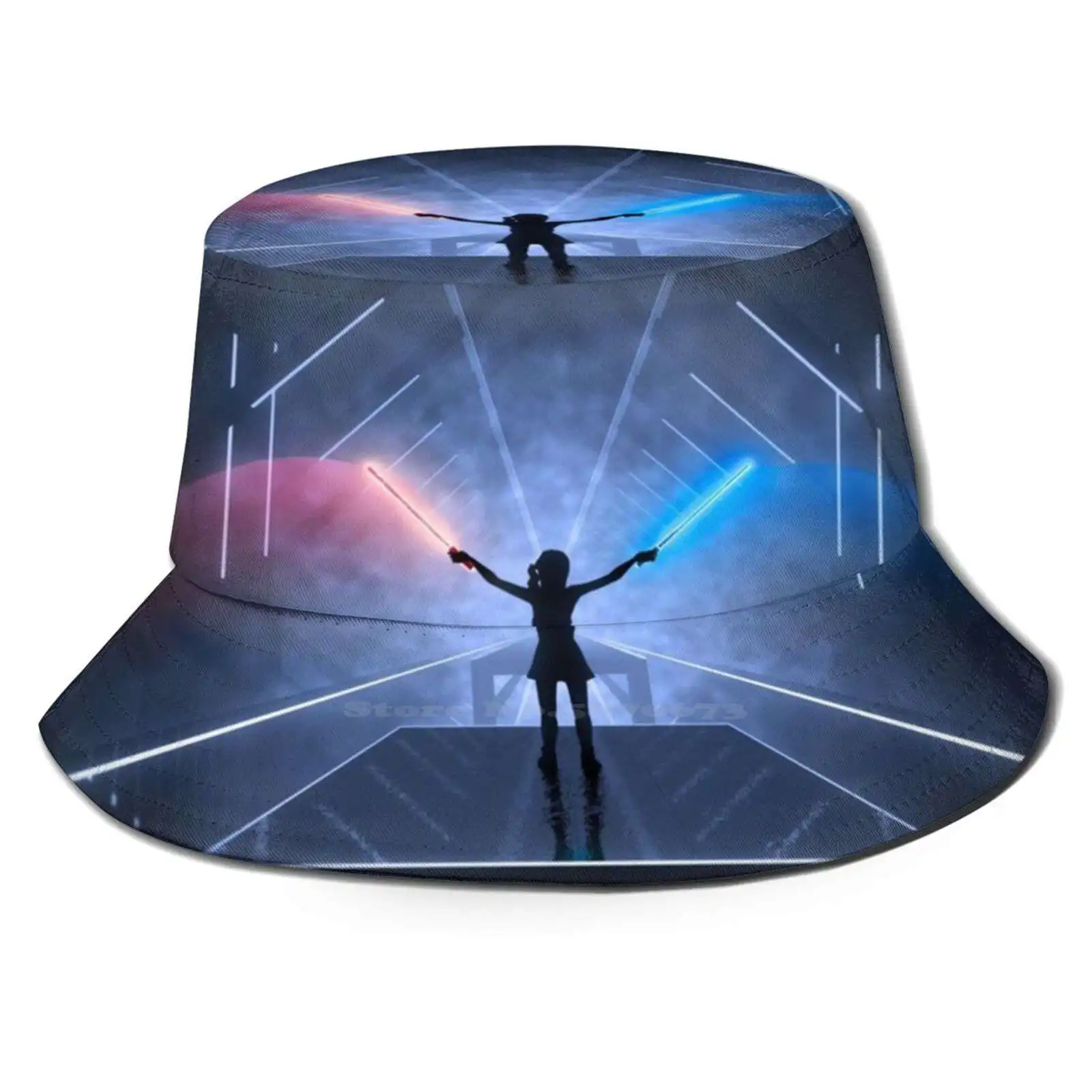 Beat Saber Art Print Pattern Design Stampato Cappelli Da Pescatore Da Viaggio Beat Saber Beat Bs Aber Aber
