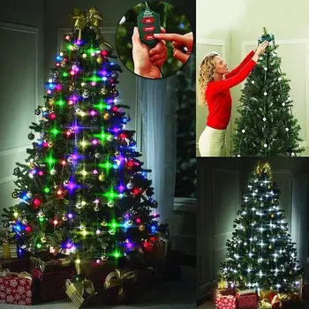 

Garland Christmas Tree Decor LED Fairy Twinkle Garland Ball String Lights 64 LEDs with Controller New Year Decoration Wedding