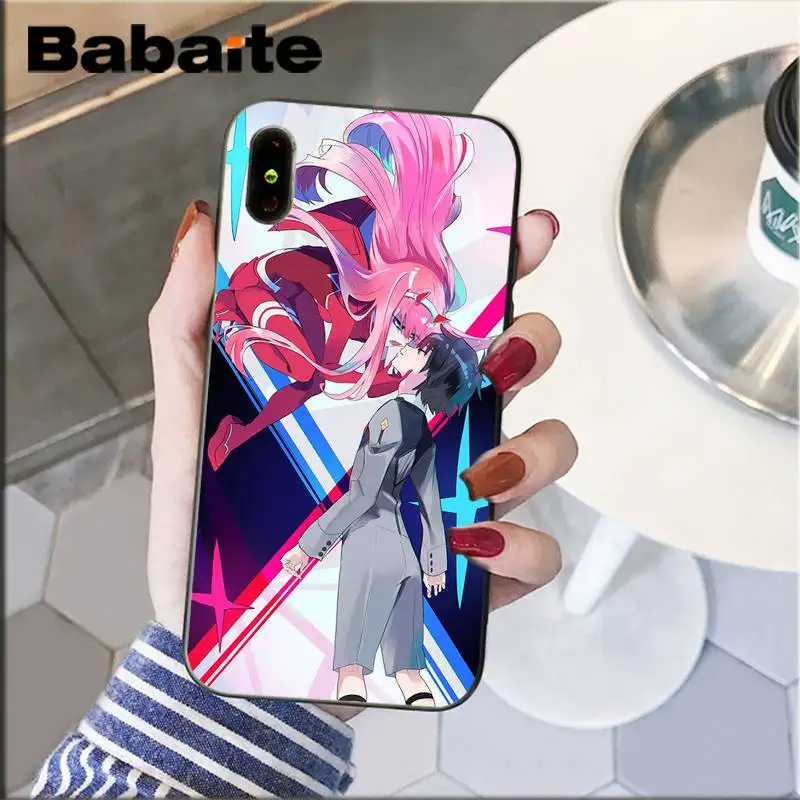 Babaite two darling in the franxx TPU черный чехол для телефона, чехол для iPhone8 7 6 6S Plus X XS MAX 5 5S SE XR 11 11pro 11promax