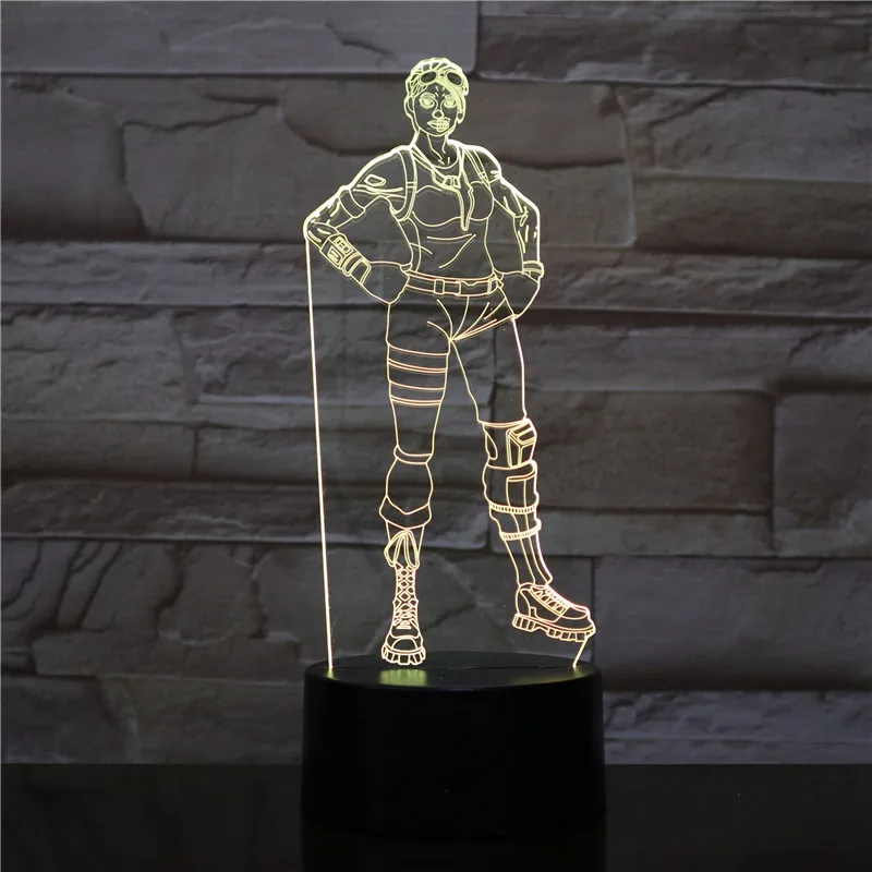 Горячая игра фигурка светодиодный 3d-ночник меняющая лампа светильник на Хэллоуин акриловая Иллюзия настольная лампа для детей Декор подарок дропшиппинг