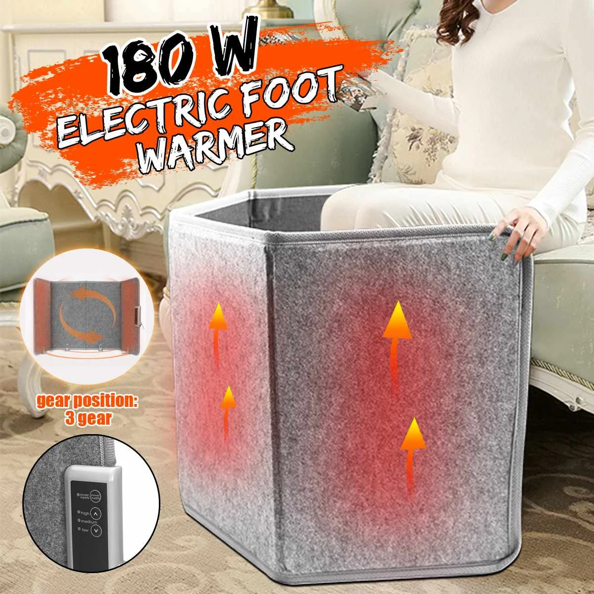  Fold Electric Heater Mini Warm Leg Warmer House Under The Table Heater Electric Heating Foot Treasu