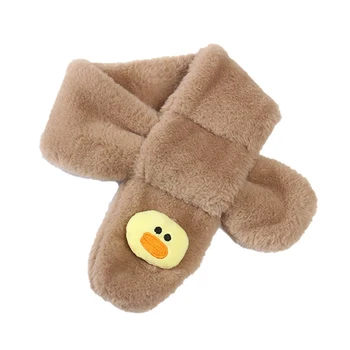 

New Winter Imitation Rabbit Fur Scarf Children Girls Boys Cute Plush Animal Bear Duck Scarf Neck Keep Warm Scarves
