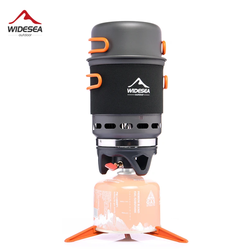 Kaufen Widesea Camping Herd Freien Kochgeschirr Kochen Systerm Topf Pan Propan Gas Brenner
