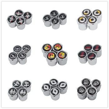 

4PCS Aluminum Wheel Tire Valve Caps for VW Renault Lada Opel Dacia Saab AUDI Skoda Octavia Ford Bmw Toyota Kia Alfa NISAAN