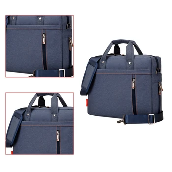 

JIQUANMEI Extended One Shoulder Shockproof Waterproof Business Blue Business Office Laptop Bag