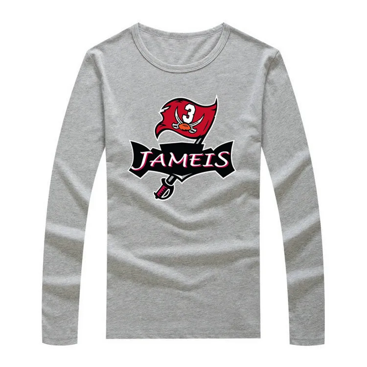 Новинка, Красная футболка с надписью "Bucs Logo" и надписью "Jameis", хлопок, футболка с коротким рукавом, 1019-2 - Цвет: 12