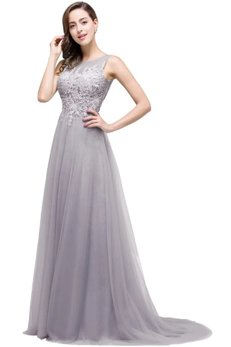 Vestido de Festa соблазнительное длинное с открытой спинкой вечерние платья с аппликацией элегантные кружевные тюлевые вечерние платья Robe De Soiree