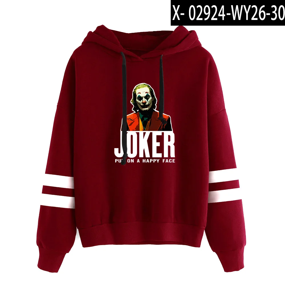 Joker, толстовки с капюшоном, Arthur Fleck,, худи Joaquin Phoenix, Женский пуловер с длинным рукавом, толстовки, повседневная одежда - Цвет: Red