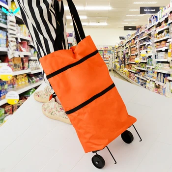

Portable Folding Shopping Trolley Cart Lightweight Foldable Luggage Wheels Bag Storage Bag DWH5