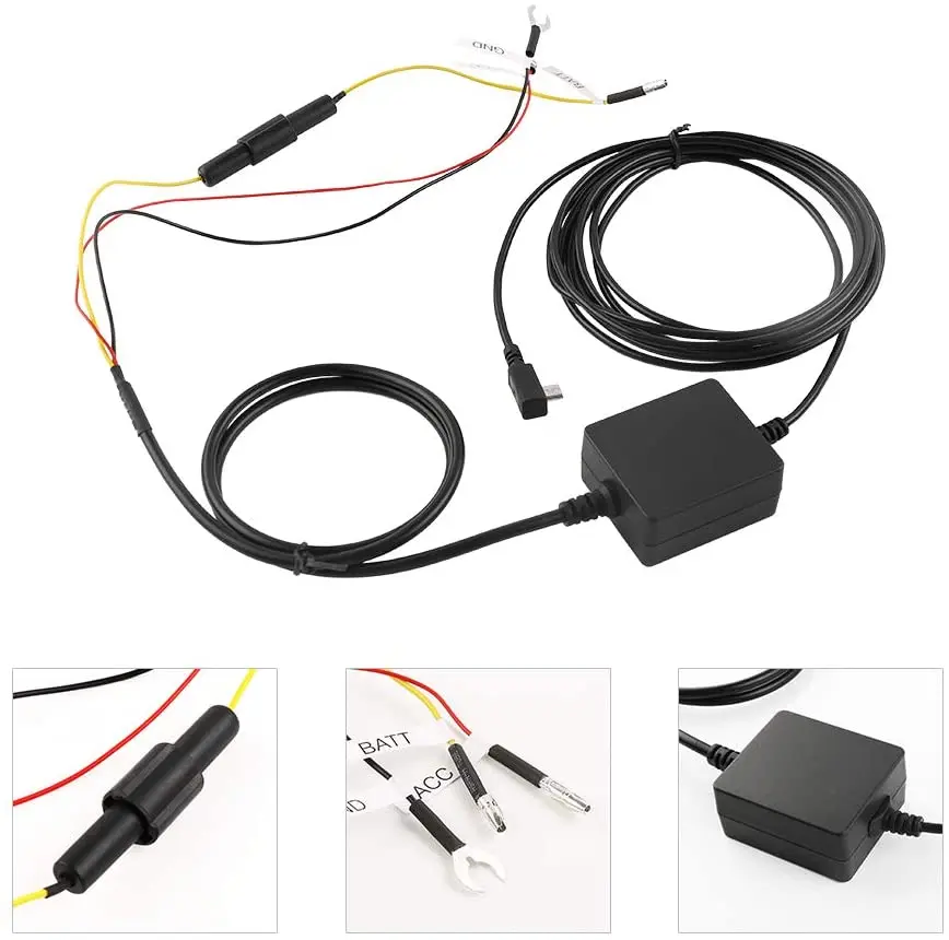 Câble D'alimentation Pour Caméra De Tableau De Bord, Kit De Câblage Pour  Garmin, Mode De Stationnement, Pour Mini Caméra De Tableau De Bord 45 55  65w 010-2000-03 - Câbles De Démarrage - AliExpress