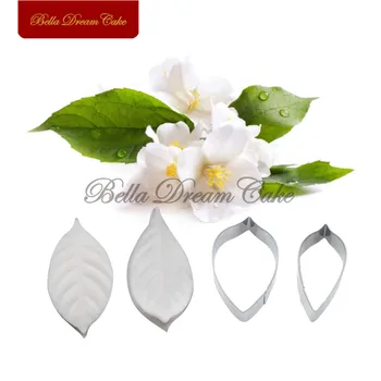 

Jasmine Leaf Veiner Silicone Molds Stainless Steel Cutter Mold Fondant Cake Mould DIY Handmade Cake Decorating Tool Bakeware