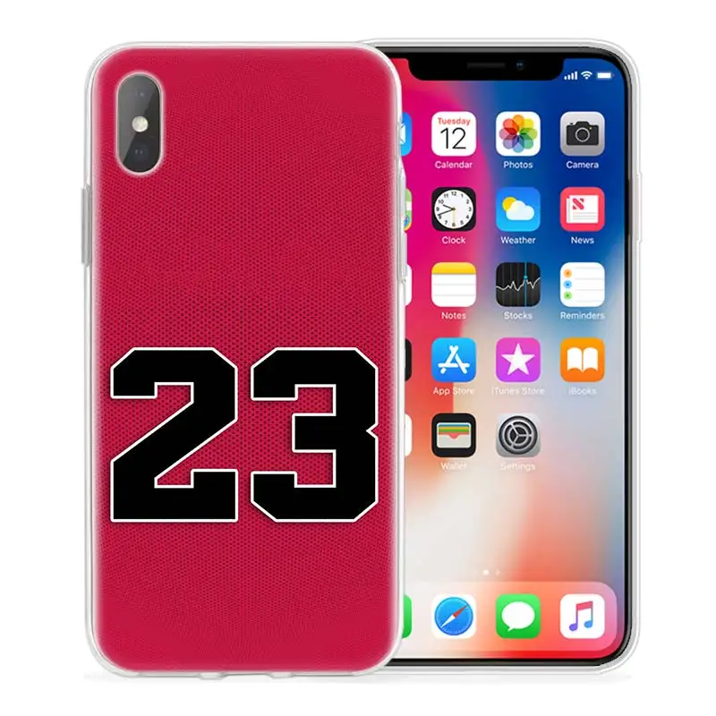 07 Чехол с Баскетбольным номером 23 24 для iphone XS Max XR X 10 7S 8 6 6S Plus 5 5SE 5C 6+ 7+ 11 Мягкий силиконовый чехол для телефона Fundas Capa - Цвет: 07