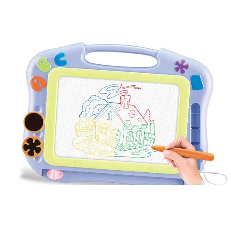 

Manufacturers Direct Selling Color Magnetic Plastic Drawing Board Educational Learning Painted Writing Board with Stamp CHILDREN