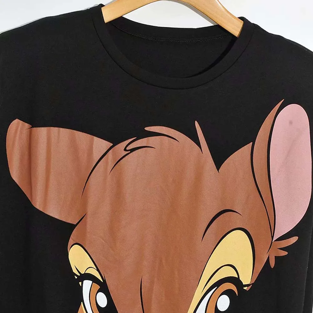 Disney T-Shirt Vintage Sleeveless Shoulder Pad Bambi Deer
