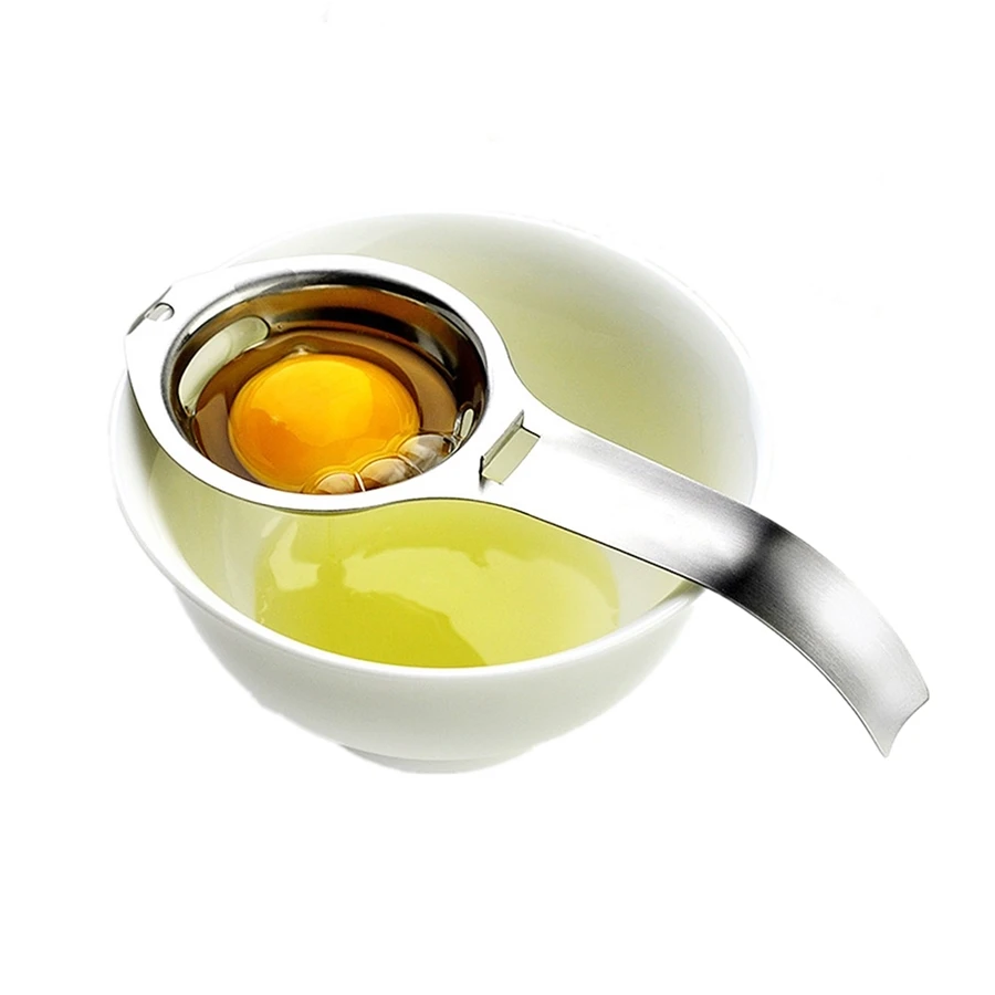 

Stainless Steel Egg Separator Egg Yolk White Separator Filter Long Handle Egg Divider Baking Cooking Tools Kitchen Gadgets