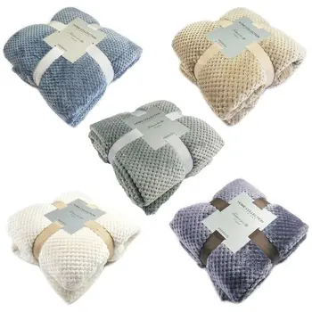

Super Soft Flannel Blanket Baby Travel Sofa Office Fleece Mesh Blanket Towel