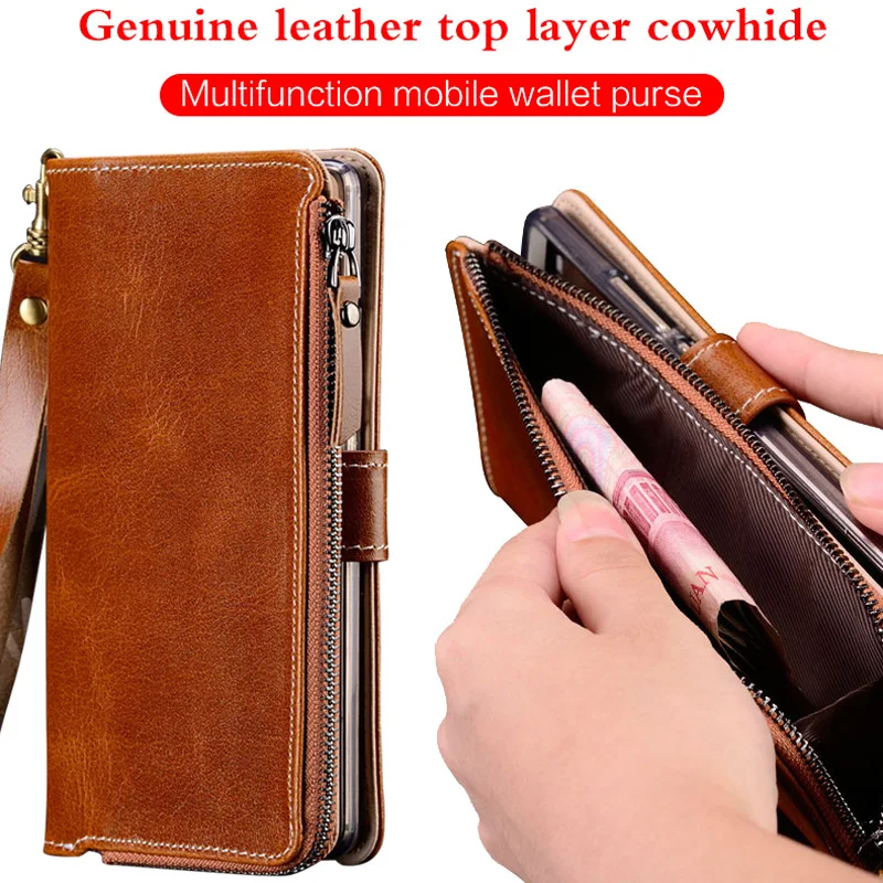 

Genuine leather Phone Case For Oneplus 7 7T 6 6T Pro 5 5T 3 3T Case Phone Bag For oneplus 7TPRO 7PRO Cowhide Purse Cover