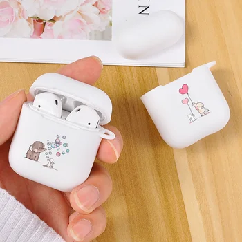 

Cute Lovely Dumbo Baby Elephant Shockproof Soft Shell For Apple Wireless bluetooth Headset Airpods 1 2 Protection Cover Cases