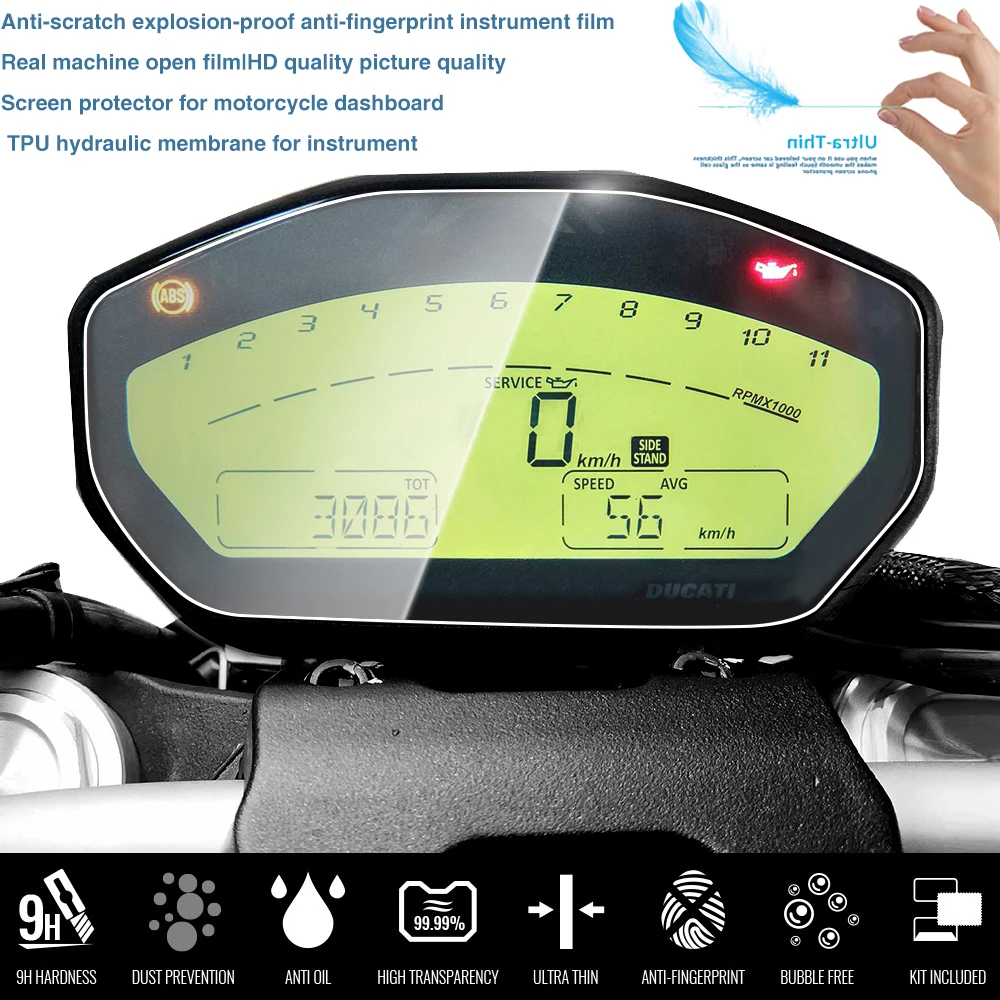 Motorcycle Cluster Screen Protector Scratch Protection Film For DUCATI Monster 797 821 1200 1200R 937 motorcycle accessories motorcycle screen protector