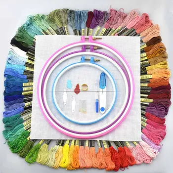 

1 Set DIY Handcraft Cross Stitch Kit Sew Needle Threaders For Embroidery Starter Crafts Sewing Machine Accessories