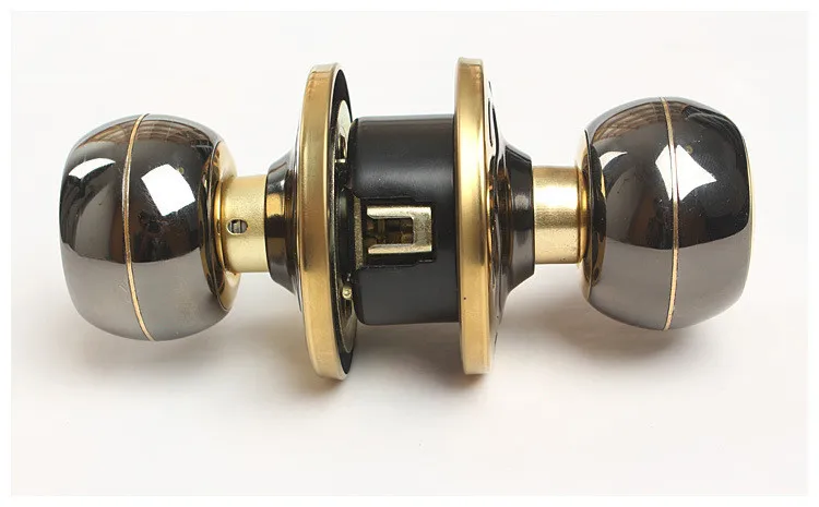 Входная дверь Konb Entry Lockset кнопочные дверные ручки из полированной латуни с 3 ключами