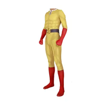 

ONE PUNCH-MAN Saitama Genos Kostuum Cosplay Costume Christmas Kids Adult Superhero Bodysuit Suit Jumpsuits Rompers costume
