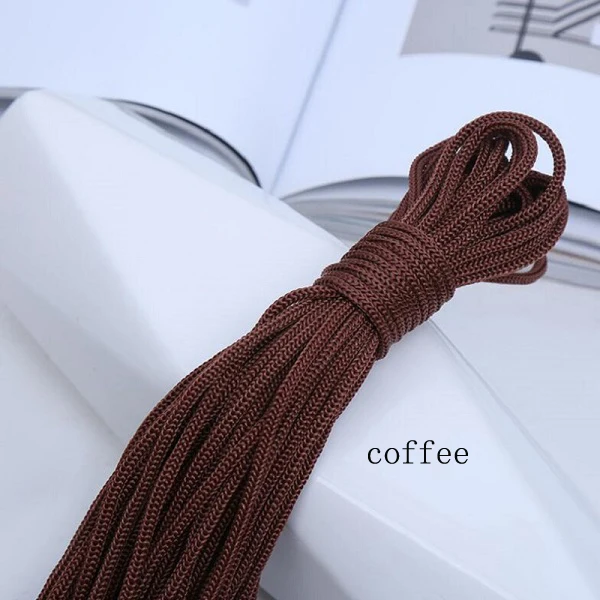 coffee 2 мм шнур Шнур Веревка DIY нейлоновая нить плетеный браслет аксессуары для изготовления украшений wh - Цвет: coffee
