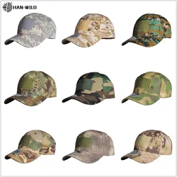 HAN WILD-Sombrero de camuflaje, gorras de béisbol para deportes al aire libre, gorra de caza, sencilla, táctica, militar, ejército, bordado