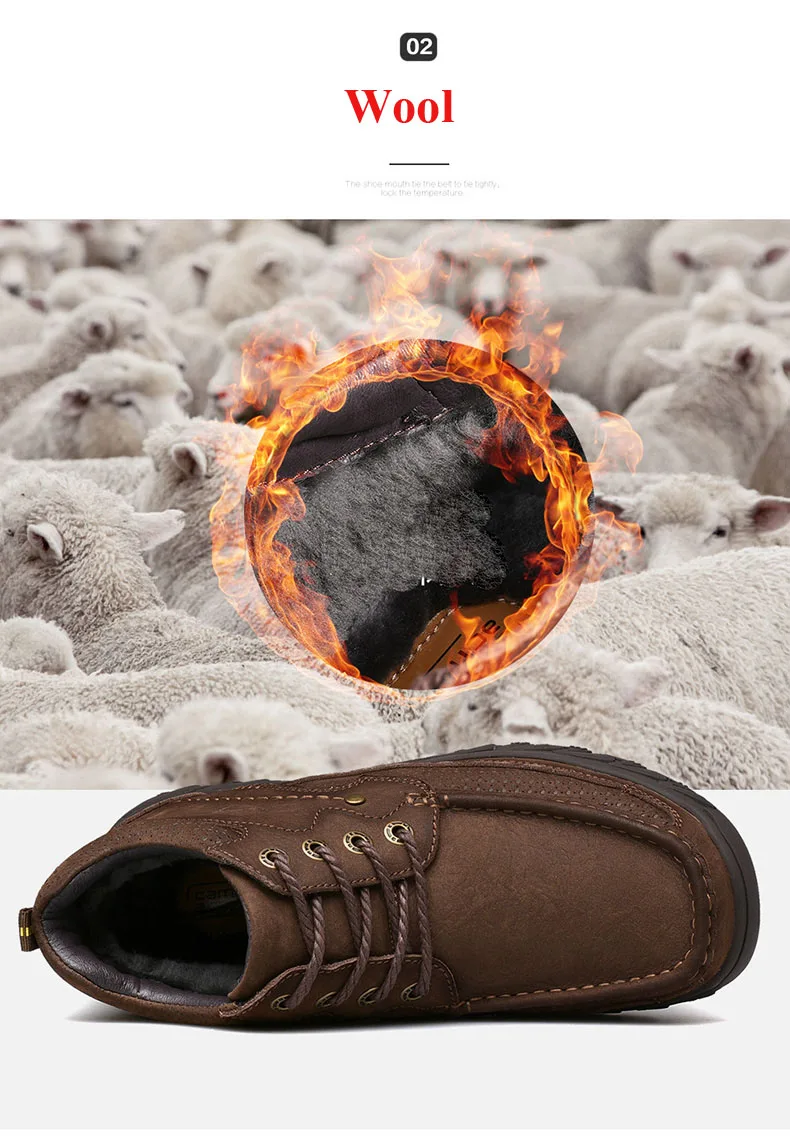 Camel Active/новые зимние мужские ботинки в стиле ретро; высококачественные ботинки из натуральной кожи; Мужские Зимние ботильоны; модная мужская обувь на платформе