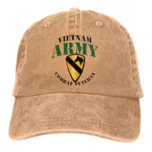 1ST CAV Vietnam Combat Vet регулируемые бейсболки джинсовые шапки ковбой Спорт на открытом воздухе