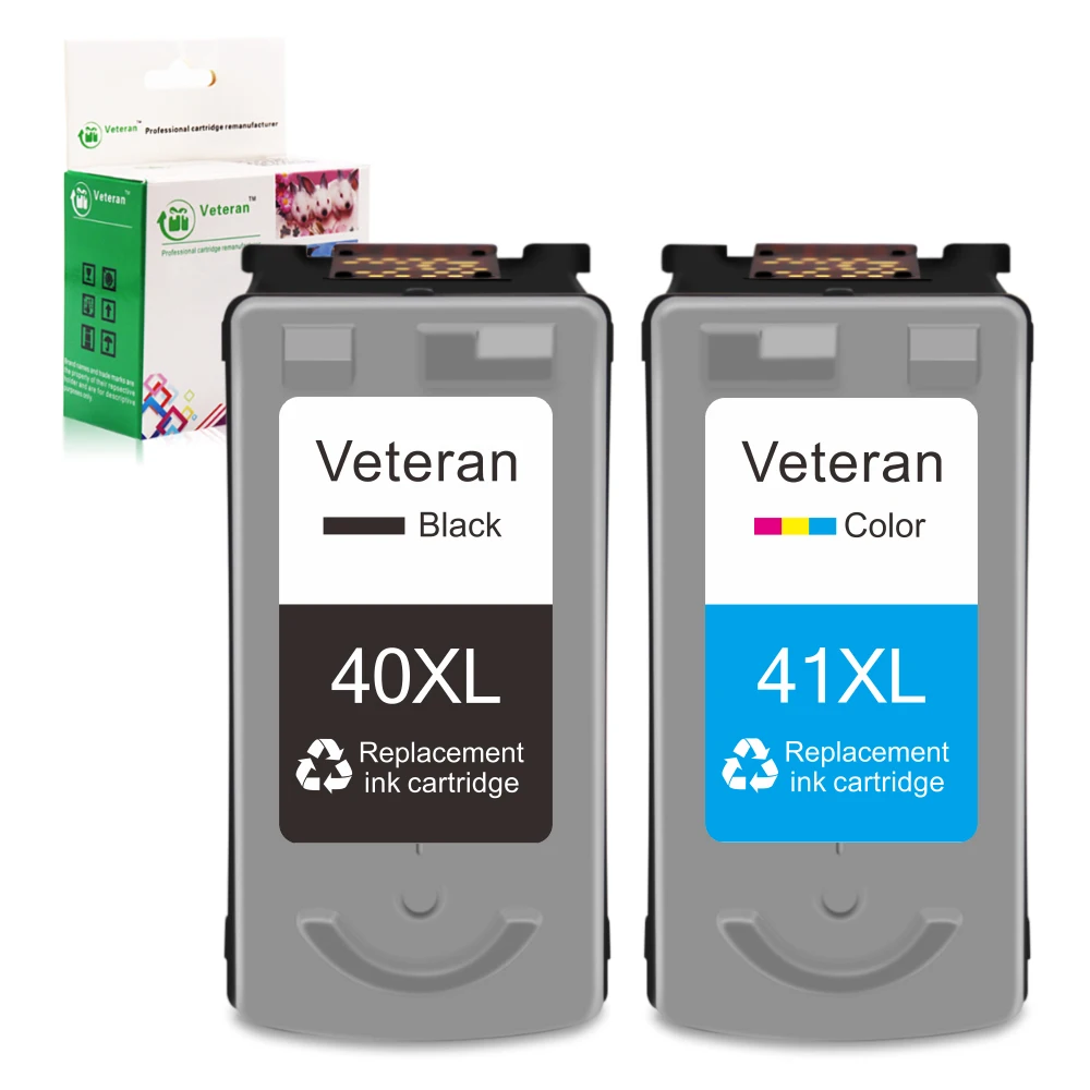 Чернильные картриджи Veteran 40XL 41XL для принтера PG 40 CL 41 PIXMA iP1800 iP1200 iP1900 iP1600 MX300 MP160 MP140 |