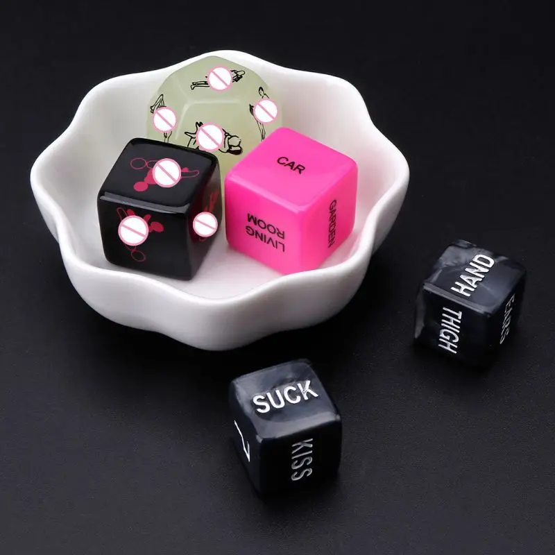Acrylic Dice Game Dice Dice Set 5pcs Sex Dice Fun Adult Erotic Love Sexy Posture Couple Lovers Humour Game Toy Novelty Party Gift
