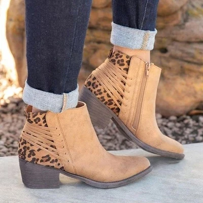 

Ankle Boots For Women Chunky Boots High Heel Autumn Winter Pointed Toe Booties Woman Fashion Zipper Suede Boots 2019