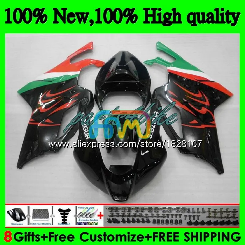 RSV1000R для Aprilia RSV1000 R Mille 03 04 05 06 55BS. 36 RSV1000RR РСВ 1000 R RR 1000R 2003 цвета: зеленый, черный 2004 2005 2006 обтекатель