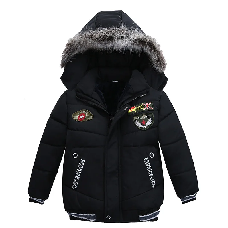 

2017 Winter CHILDREN'S Cotton Clothes New Style Europe And America BOY'S Thick Warm Hooded Cotton-padded Jacket Coat