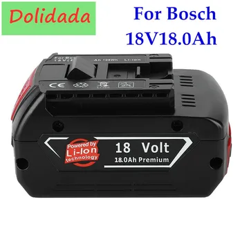 

3PCS 18V18000mAh Rechargeable Li-ion Battery For Bosch 18V 18.0Ah Battery Backup Portable Replacement BAT609 Indicator light