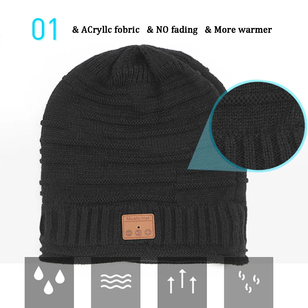 Bluetooth Beanie шапка музыкальная вязаная шапка с громкой связью стерео наушники bluetooth наушники