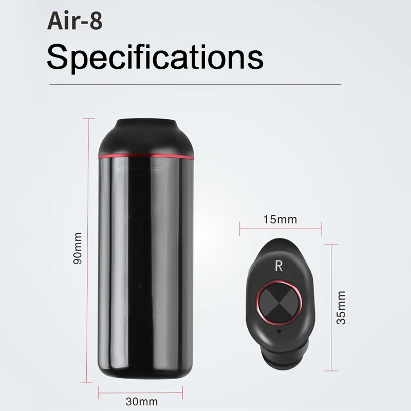 TWS Ari8 наушники-вкладыши Bluetooth 5,0 с шумоподавлением стерео объемные Беспроводные наушники с сенсорным управлением IPX5 Водонепроницаемая гарнитура