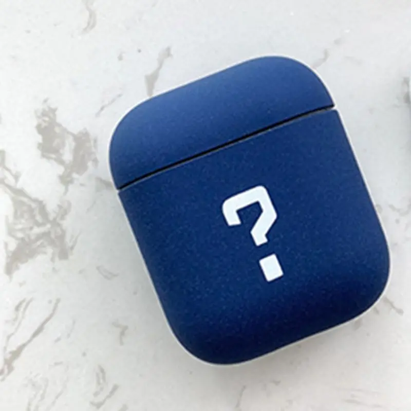 Подходит для airpods blue question mark гарнитура Набор силиконовый рукав капля